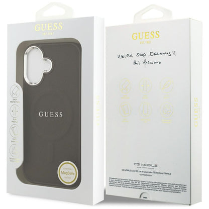 Ovitek MagSafe za Apple iPhone 17, Guess, Classic Logo, Rjava