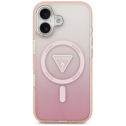 Ovitek MagSafe za Apple iPhone 17, Guess, IML Gradient Triangle Logo, Roza