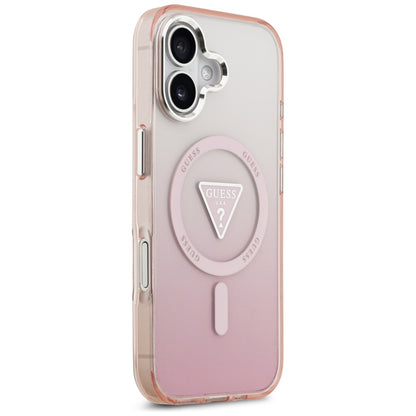 Ovitek MagSafe za Apple iPhone 17, Guess, IML Gradient Triangle Logo, Roza