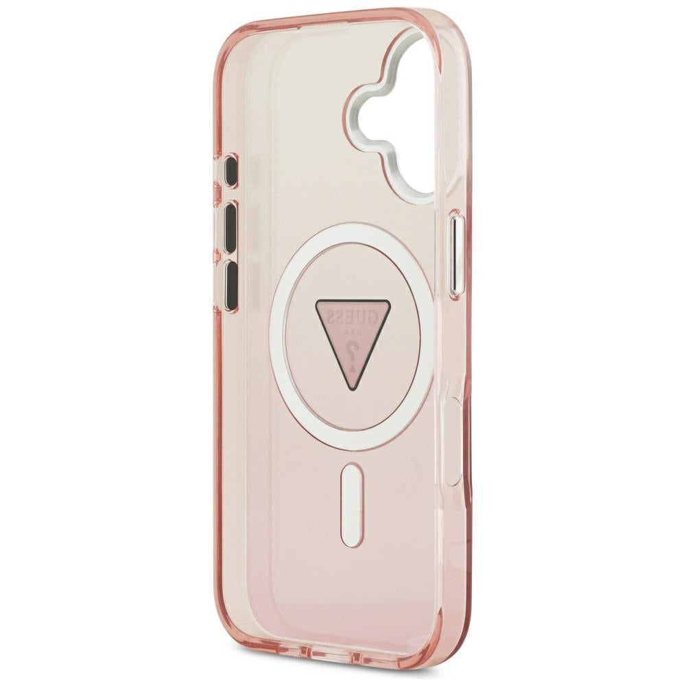 Ovitek MagSafe za Apple iPhone 17, Guess, IML Gradient Triangle Logo, Roza
