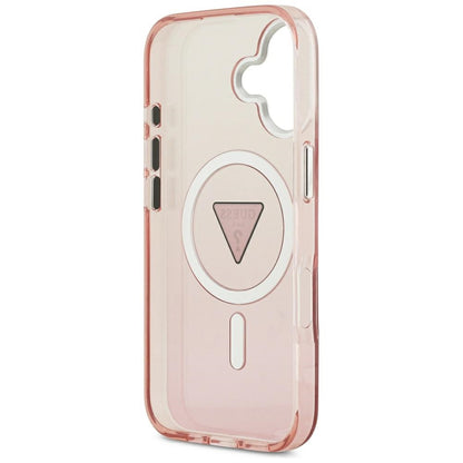 Ovitek MagSafe za Apple iPhone 17, Guess, IML Gradient Triangle Logo, Roza