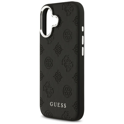 MagSafe ovitek za Apple iPhone 17, Guess, Peony Hot Stamp Script, črn