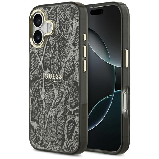 Ovitek MagSafe za Apple iPhone 17, Guess, Python vzorec, črn