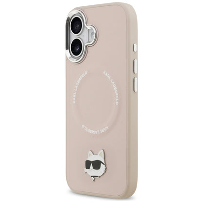 Ovitek MagSafe za Apple iPhone 17, Karl Lagerfeld, Choupette Pin, Roza