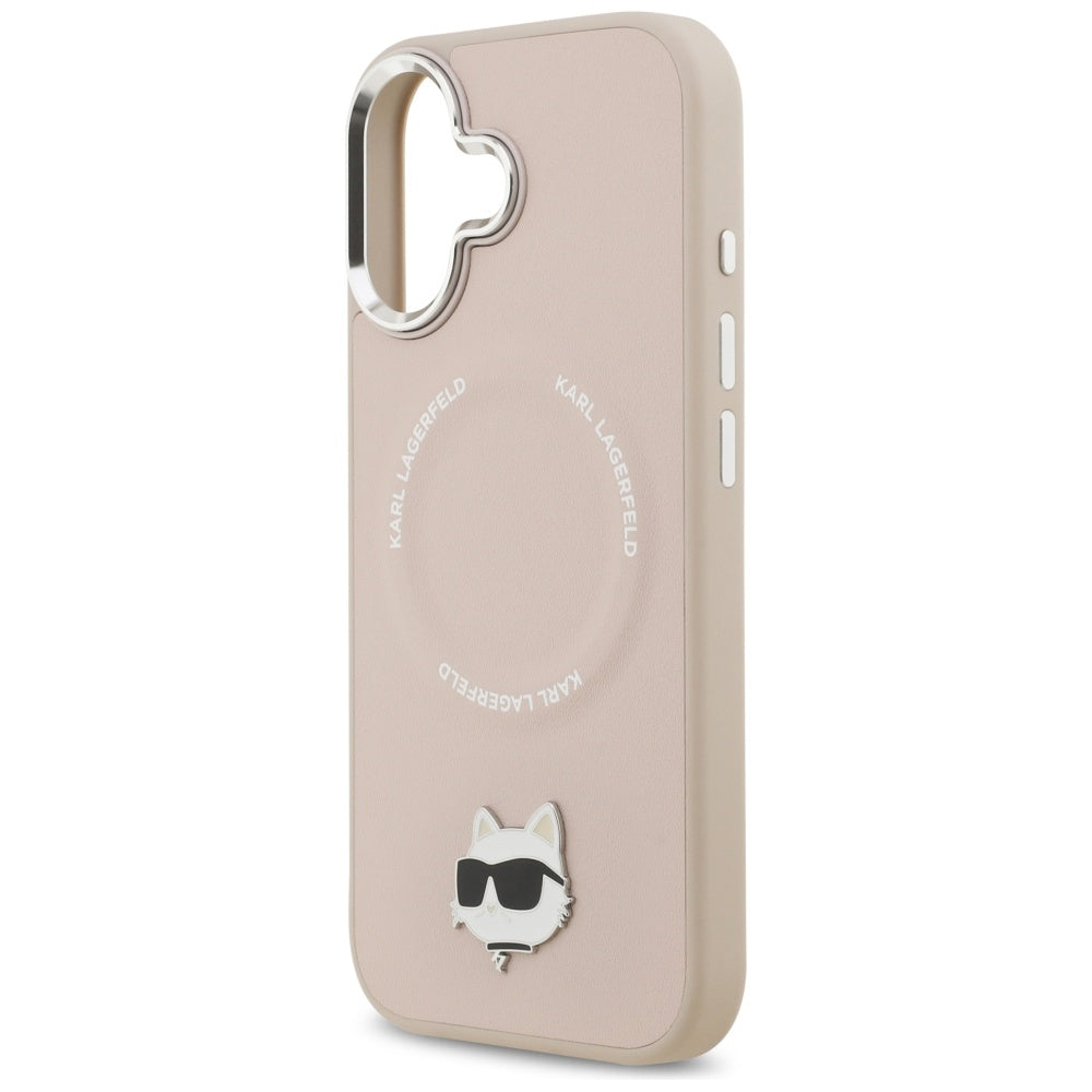 Ovitek MagSafe za Apple iPhone 17, Karl Lagerfeld, Choupette Pin, Roza