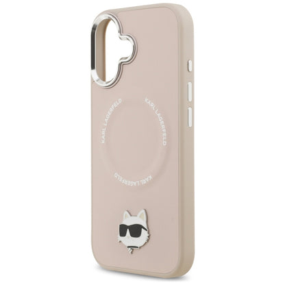 Ovitek MagSafe za Apple iPhone 17, Karl Lagerfeld, Choupette Pin, Roza