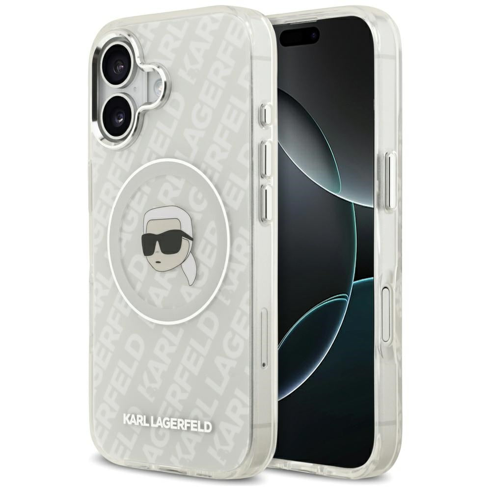 Ovitek MagSafe za Apple iPhone 17, Karl Lagerfeld, IML Karl`s Head, Siv