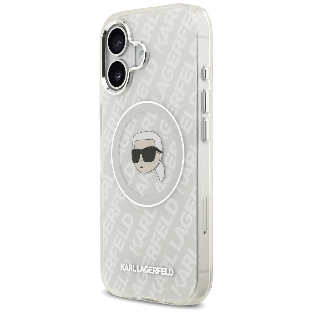 Ovitek MagSafe za Apple iPhone 17, Karl Lagerfeld, IML Karl`s Head, Siv