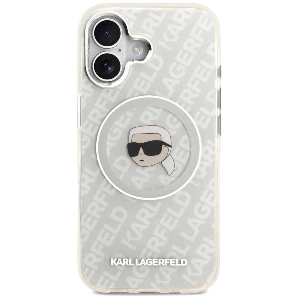 Ovitek MagSafe za Apple iPhone 17, Karl Lagerfeld, IML Karl`s Head, Siv