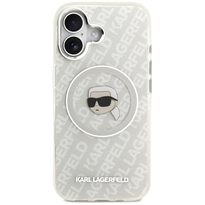 Ovitek MagSafe za Apple iPhone 17, Karl Lagerfeld, IML Karl`s Head, Siv
