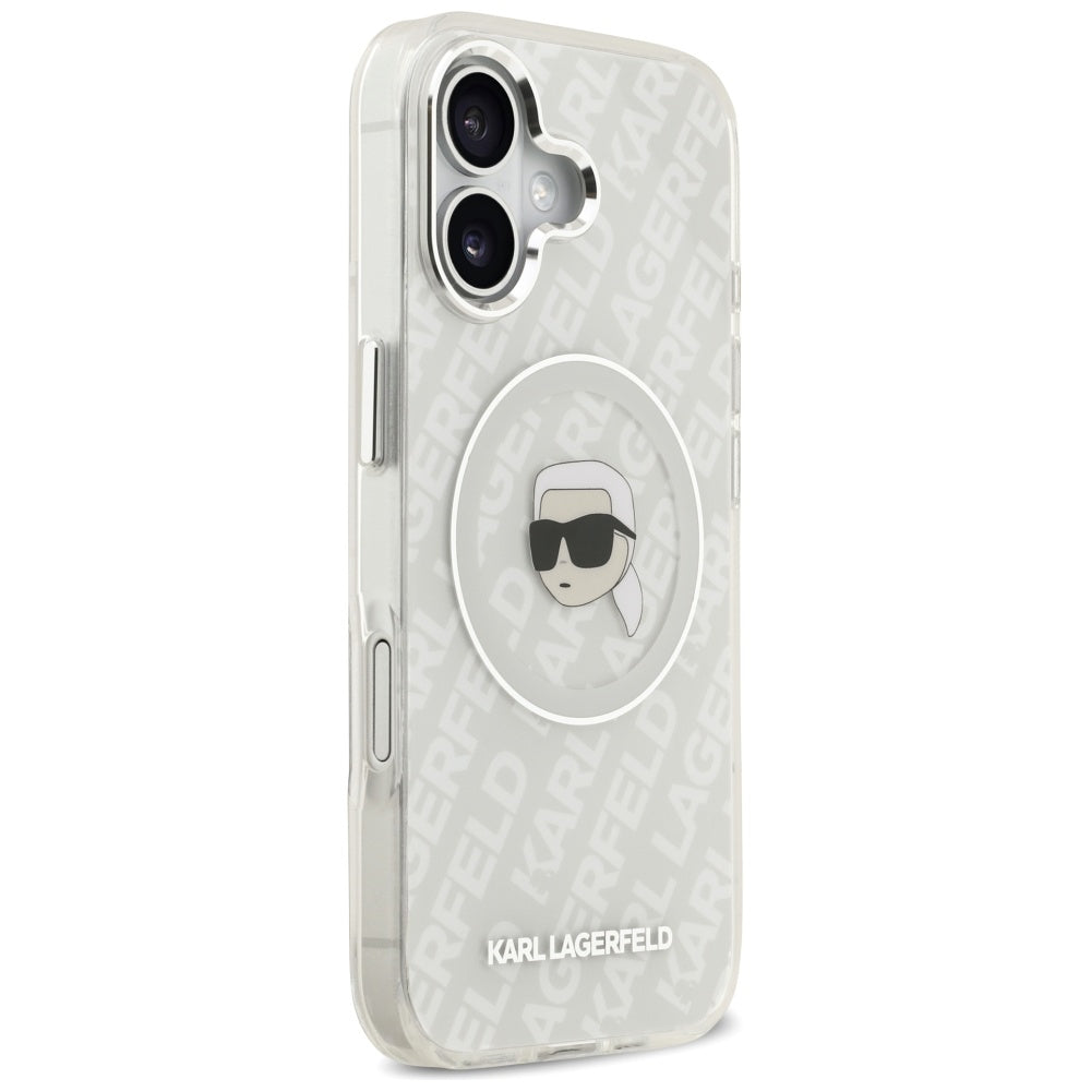 Ovitek MagSafe za Apple iPhone 17, Karl Lagerfeld, IML Karl`s Head, Siv