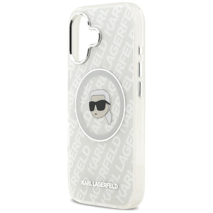 Ovitek MagSafe za Apple iPhone 17, Karl Lagerfeld, IML Karl`s Head, Siv