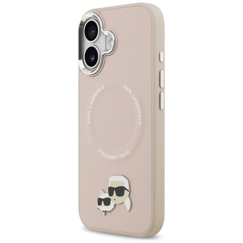 Ovitek MagSafe za Apple iPhone 17, Karl Lagerfeld, Karl & Choupette Pins, Roza
