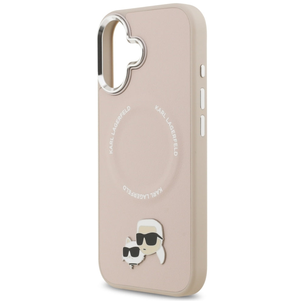 Ovitek MagSafe za Apple iPhone 17, Karl Lagerfeld, Karl & Choupette Pins, Roza