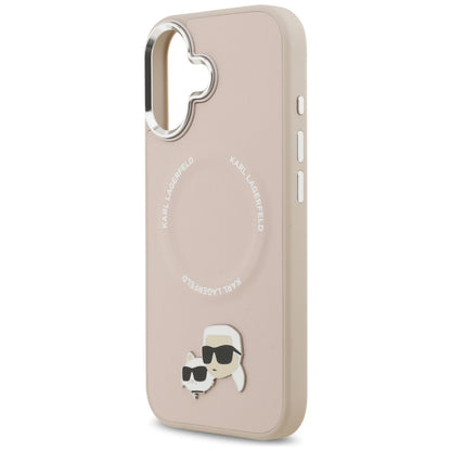 Ovitek MagSafe za Apple iPhone 17, Karl Lagerfeld, Karl & Choupette Pins, Roza