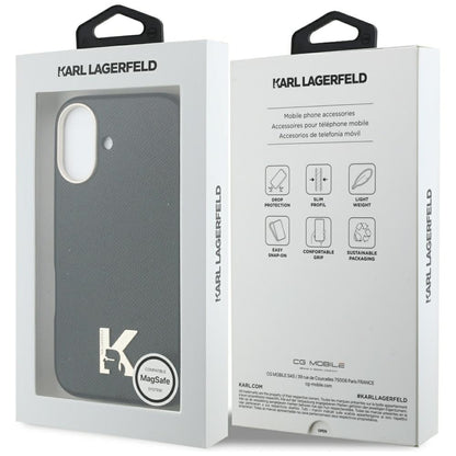 Ovitek MagSafe za Apple iPhone 17, Karl Lagerfeld, Karl Head Logo, črn