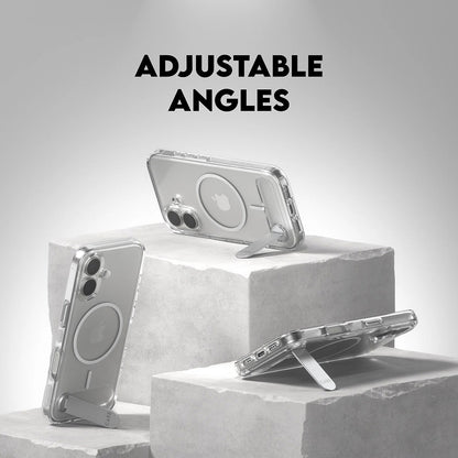 Ovitek MagSafe za Apple iPhone 17, PanzerGlass, s funkcijo stojala, prozoren