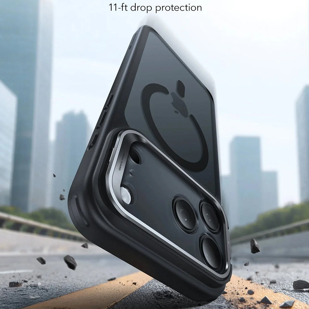 Ovitek MagSafe za Apple iPhone 17 Pro, ESR, Classic Hybrid Kickstand, Satenasto črn