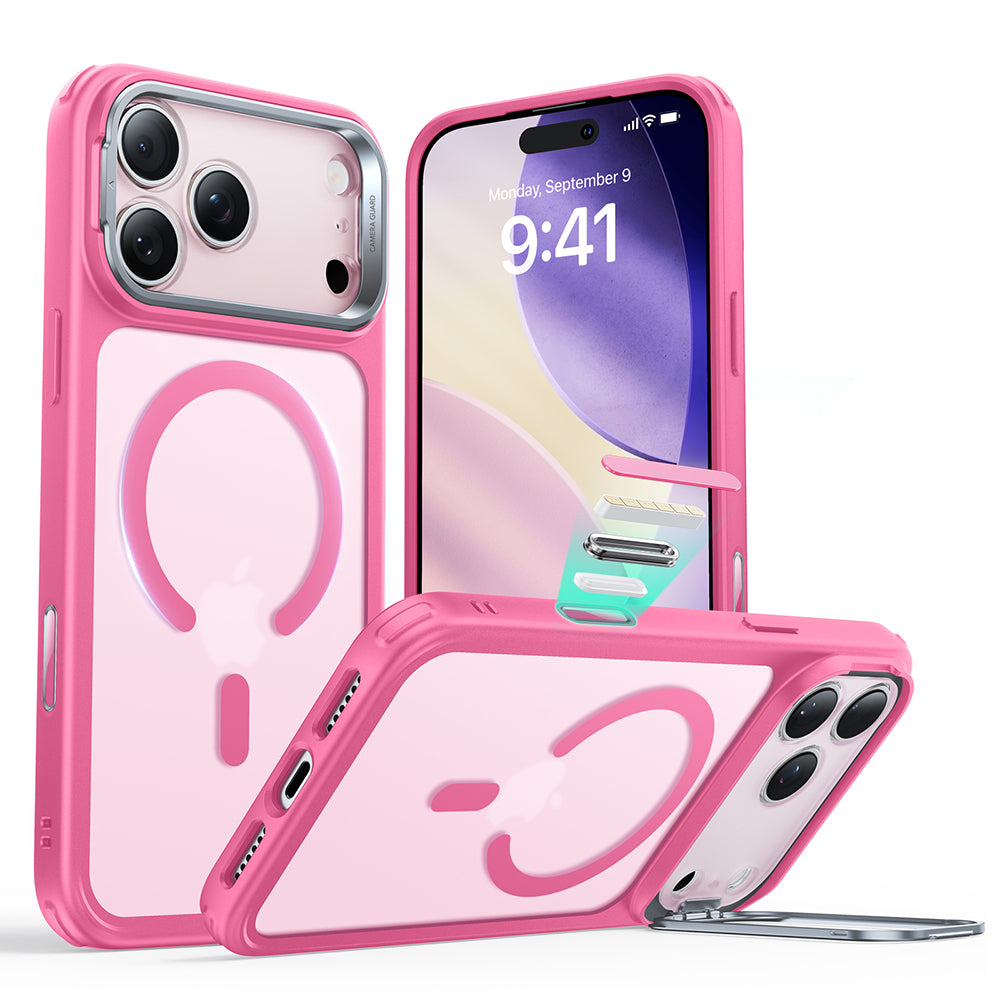 Ovitek MagSafe za Apple iPhone 17 Pro, ESR, Classic Hybrid Kickstand, Satenasto Roza