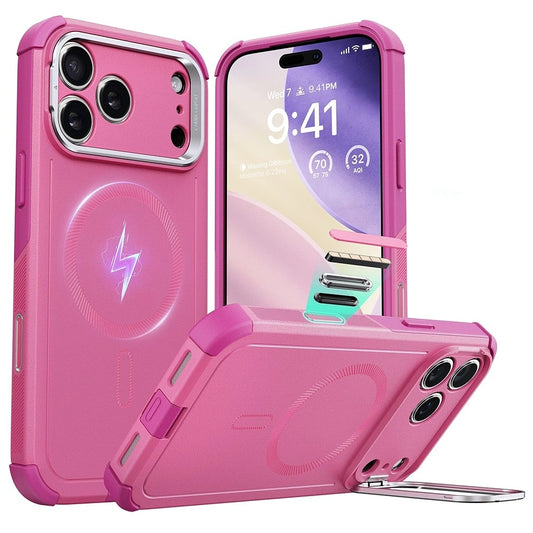 Ovitek MagSafe za Apple iPhone 17 Pro, ESR, Cyber Armor Kickstand, Roza