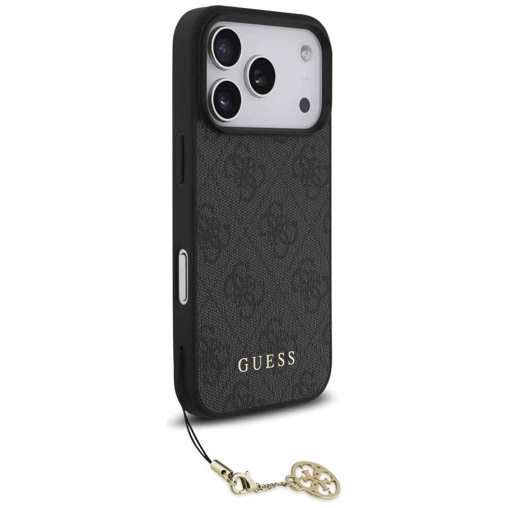 MagSafe ovitek za Apple iPhone 17 Pro, Guess, 4G Charm Cradle, črn