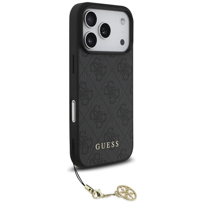 MagSafe ovitek za Apple iPhone 17 Pro, Guess, 4G Charm Cradle, črn