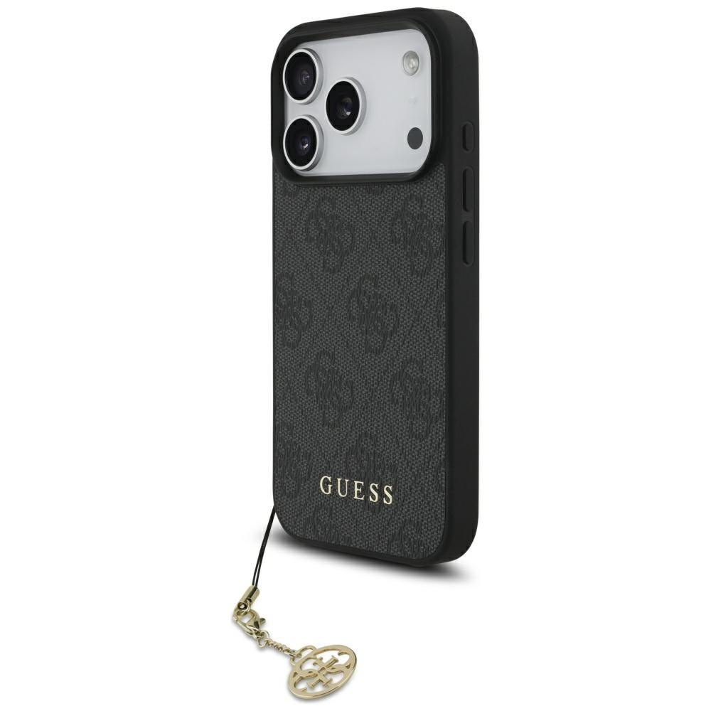 MagSafe ovitek za Apple iPhone 17 Pro, Guess, 4G Charm Cradle, črn