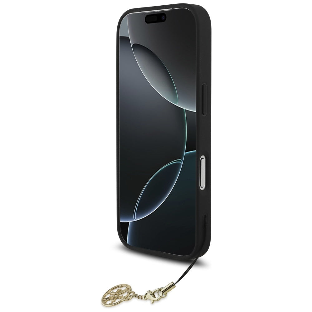 MagSafe ovitek za Apple iPhone 17 Pro, Guess, 4G Charm Cradle, črn
