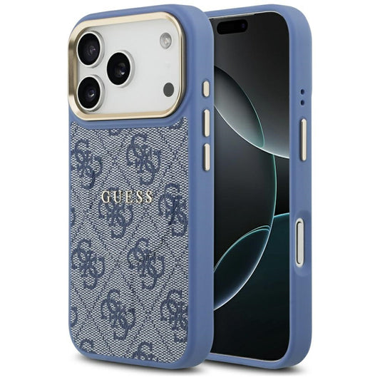MagSafe ovitek za Apple iPhone 17 Pro, Guess, 4G Classic, Modra