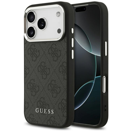 MagSafe ovitek za Apple iPhone 17 Pro, Guess, 4G Classic Logo, črn