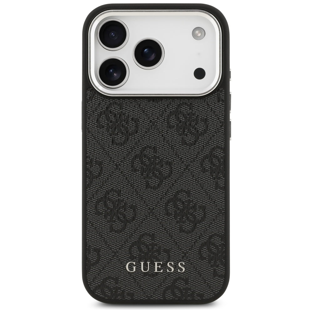 MagSafe ovitek za Apple iPhone 17 Pro, Guess, 4G Classic Logo, črn