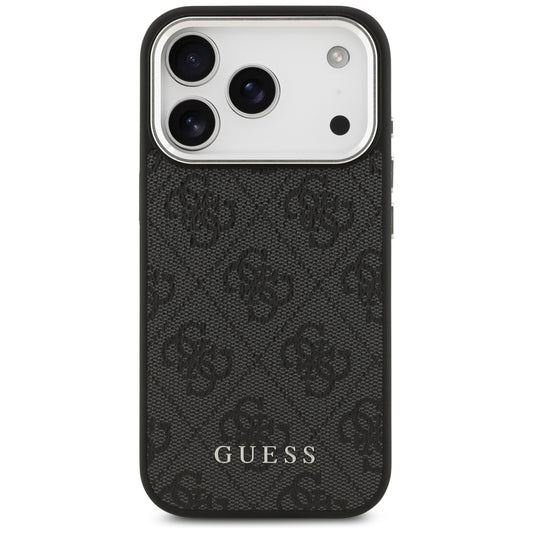 MagSafe ovitek za Apple iPhone 17 Pro, Guess, 4G Classic Logo, črn