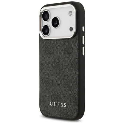 MagSafe ovitek za Apple iPhone 17 Pro, Guess, 4G Classic Logo, črn