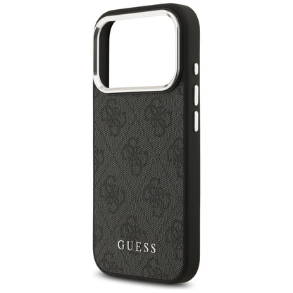 MagSafe ovitek za Apple iPhone 17 Pro, Guess, 4G Classic Logo, črn