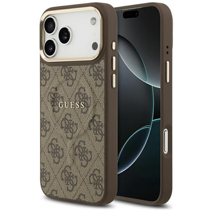 MagSafe ovitek za Apple iPhone 17 Pro, Guess, 4G Classic, rjava