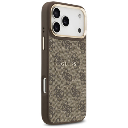 MagSafe ovitek za Apple iPhone 17 Pro, Guess, 4G Classic, rjava