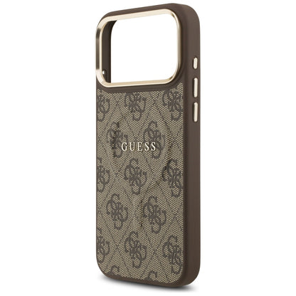 MagSafe ovitek za Apple iPhone 17 Pro, Guess, 4G Classic, rjava