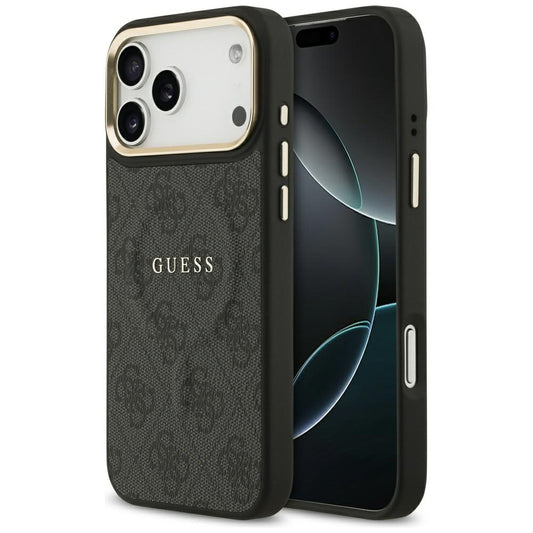 MagSafe ovitek za Apple iPhone 17 Pro, Guess, 4G Classic, črn