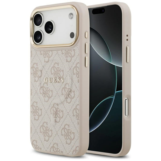 MagSafe ovitek za Apple iPhone 17 Pro, Guess, 4G Classic, Roza
