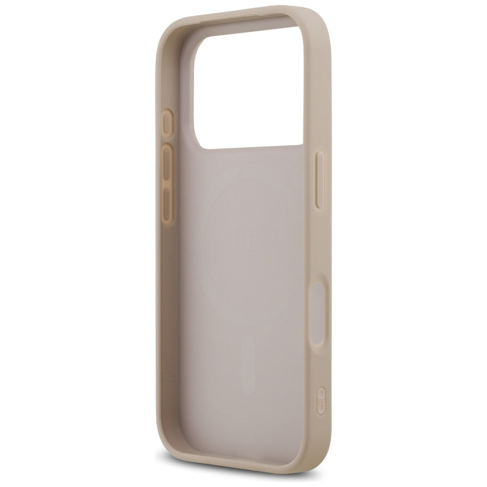 Ovitek MagSafe za Apple iPhone 17 Pro, Guess, 4G Ring Classic Logo, Roza