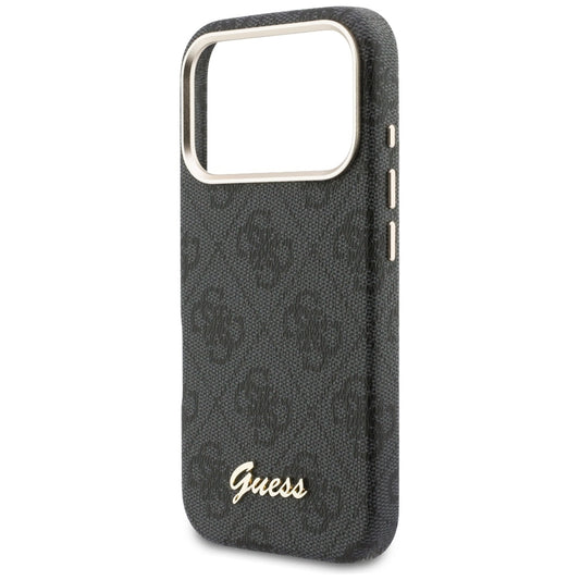 MagSafe Case for Apple iPhone 17 Pro, Guess, 4G Script Logo, Black