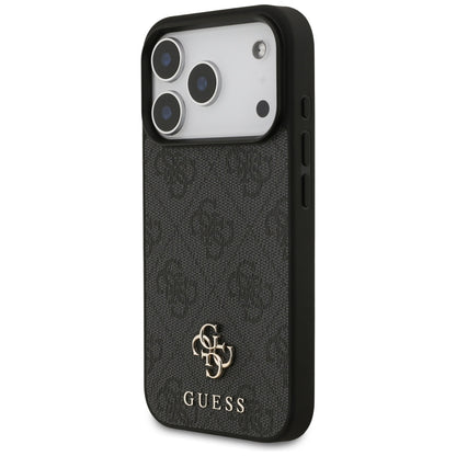 Ovitek MagSafe za Apple iPhone 17 Pro, Guess, 4G Small and Classic Logo, črn