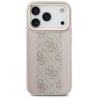MagSafe ovitek za Apple iPhone 17 Pro, Guess, 4G Stripe, Roza