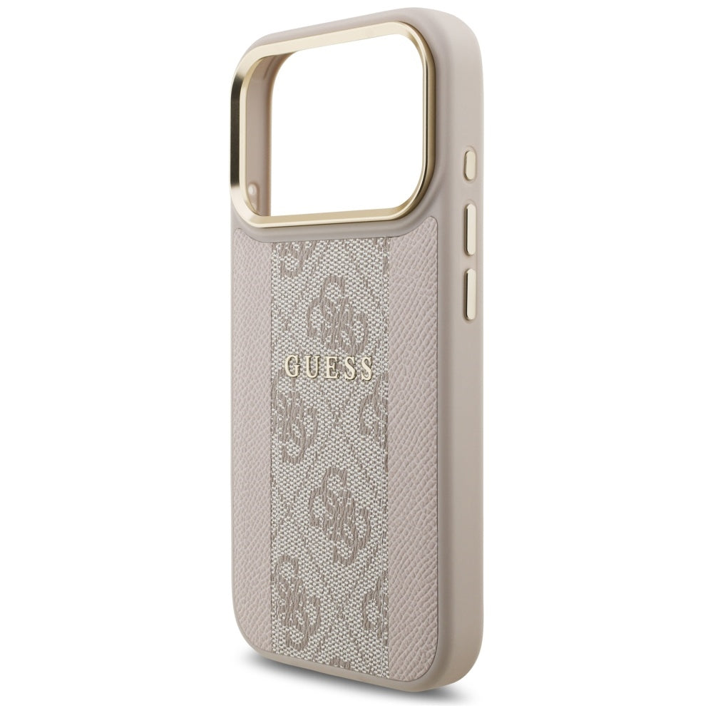 MagSafe ovitek za Apple iPhone 17 Pro, Guess, 4G Stripe, Roza