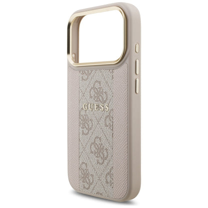 MagSafe ovitek za Apple iPhone 17 Pro, Guess, 4G Stripe, Roza