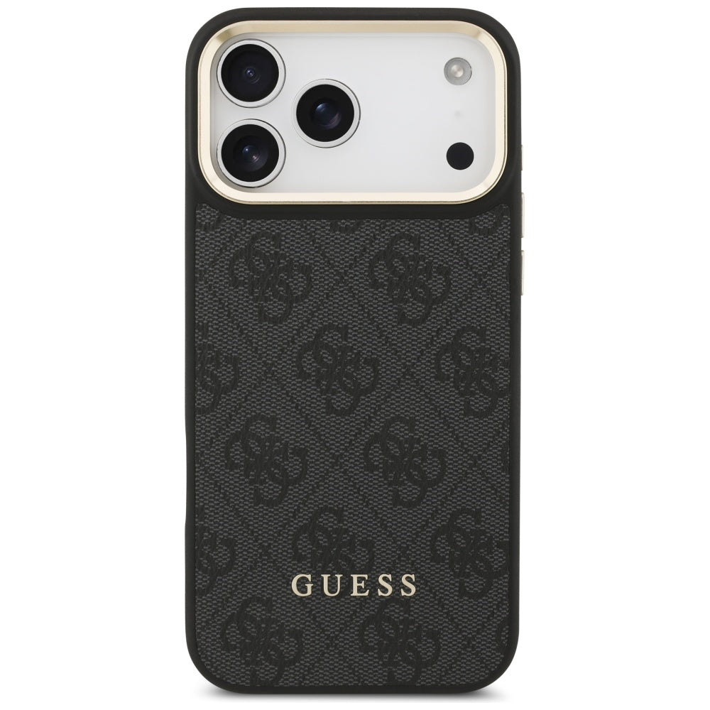 Ovitek MagSafe za Apple iPhone 17 Pro, Guess, Cardslot 4G, Črn