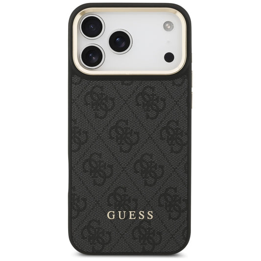 Ovitek MagSafe za Apple iPhone 17 Pro, Guess, Cardslot 4G, Črn