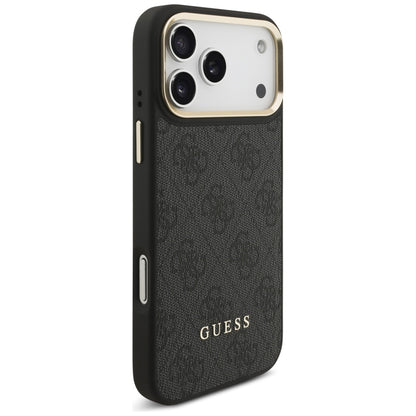 Ovitek MagSafe za Apple iPhone 17 Pro, Guess, Cardslot 4G, Črn
