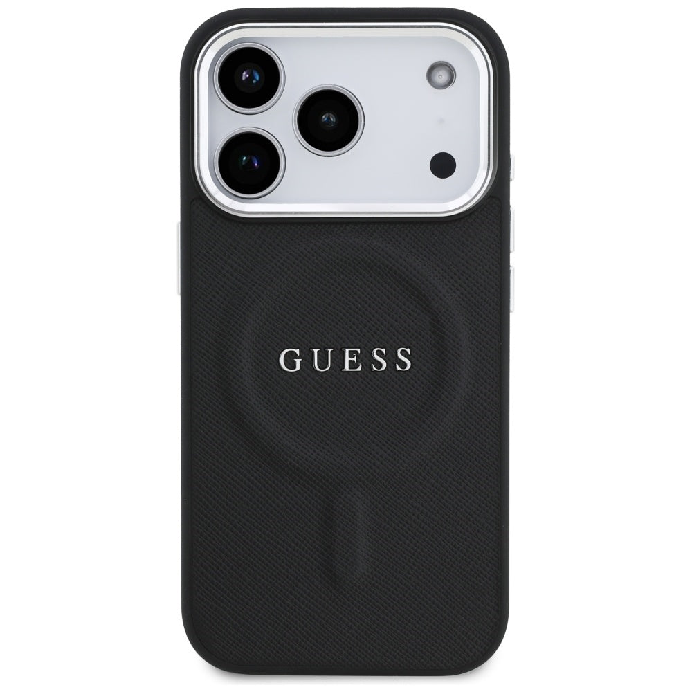MagSafe ovitek za Apple iPhone 17 Pro, Guess, Classic Logo, črn