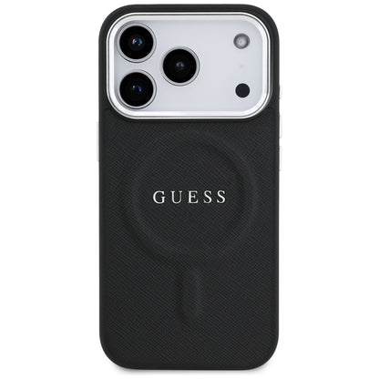 MagSafe ovitek za Apple iPhone 17 Pro, Guess, Classic Logo, črn